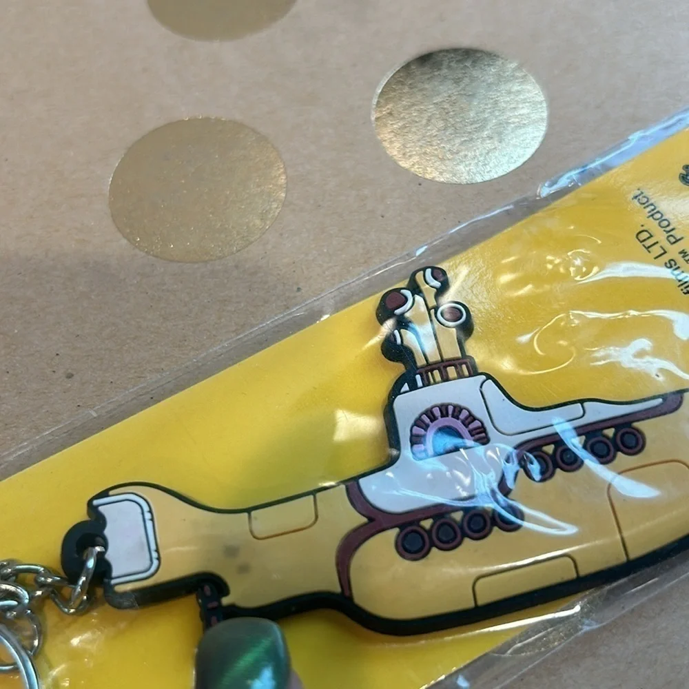 The Beatles yellow submarine rubber keychain 2011 CND visionary INC product
